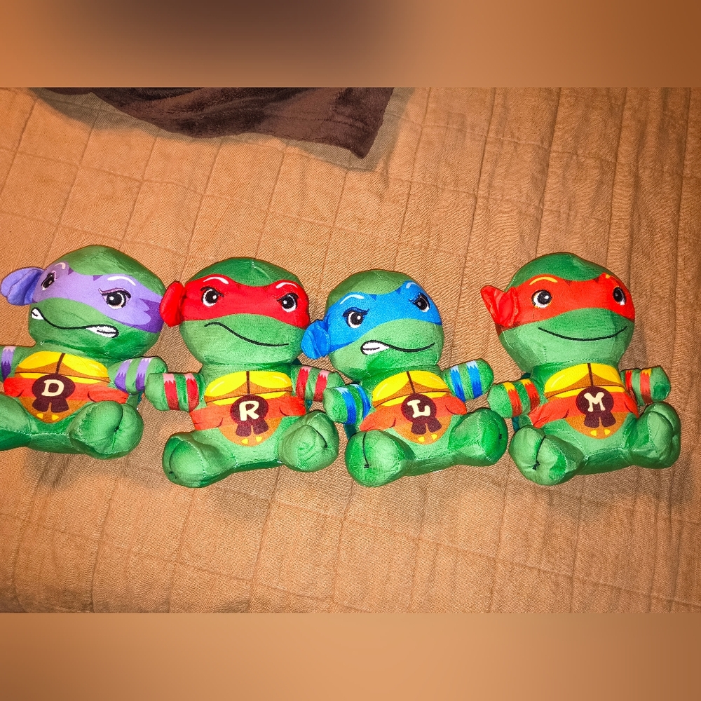 Ninja Turtle Plush Toy Set - Green, Red, Blue, Purple